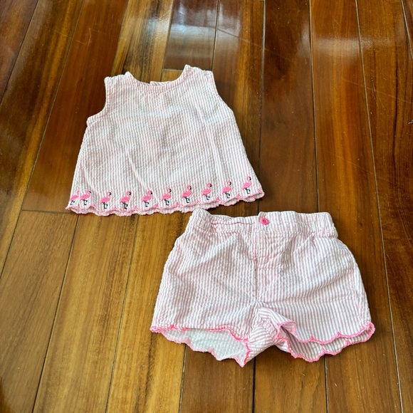 ⭐️ Bogo ⭐️ crown & ivy flamingo seersucker set - Picture 2 of 7